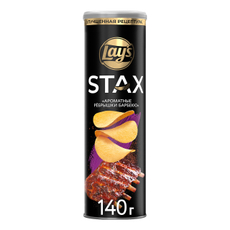 Чипсы Lay's Stax Ребрышки барбекю, 140г