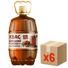 Квас Домашний бочонок, 1.5л x 6 шт