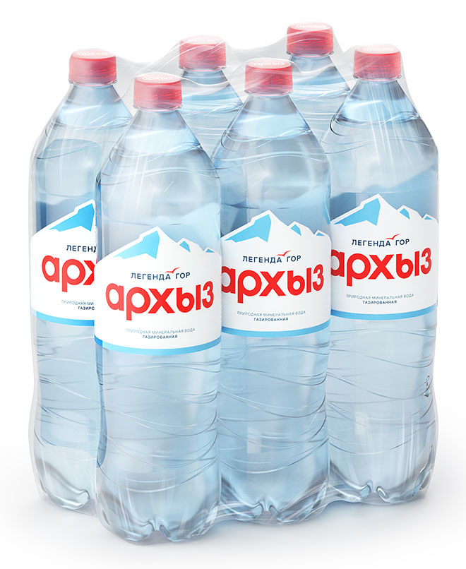 Изображение товара Вода Легенда гор Архыз питьевая газированная, 1.5л x 6 шт
