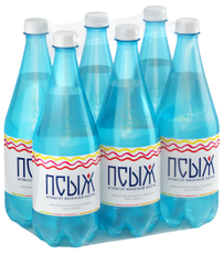 Вода Псыж минеральная лечебно-столовая газированная, 1л x 6 шт