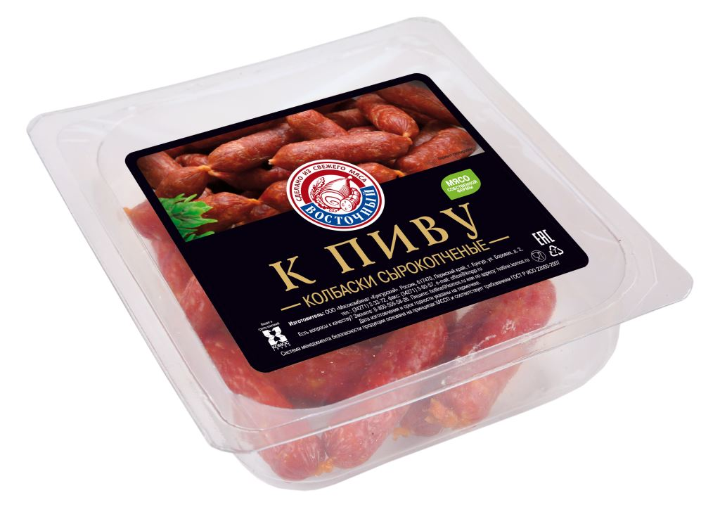 Колбаски к пиву ВОСТОЧНЫЙ сырокопченые, 80г купить с доставкой на дом ...