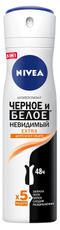 Антиперспирант-спрей Nivea Черное и белое Невидимый Extra, 150мл