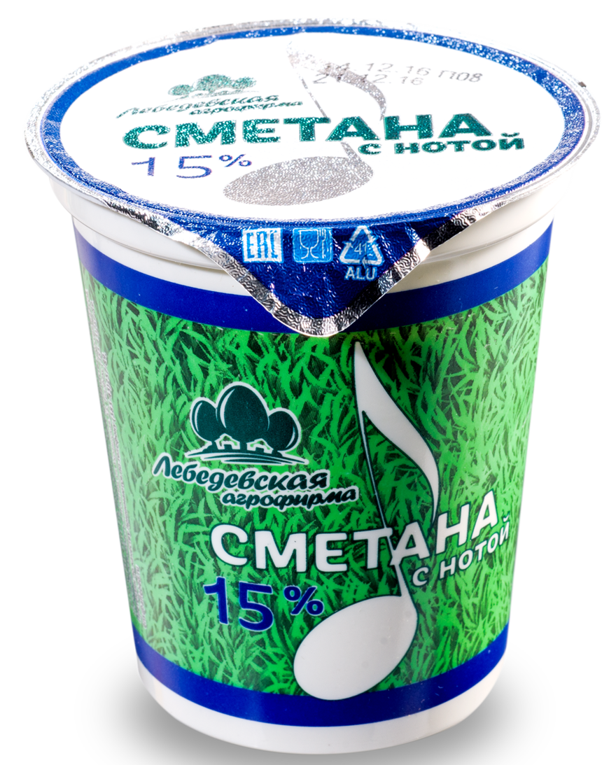 Сметана С нотой 15%, 320г