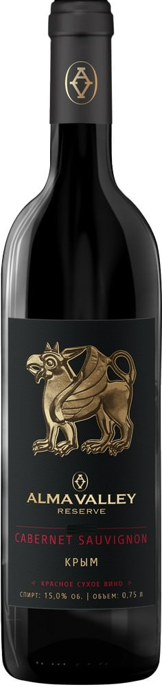 Изображение товара Вино Alma Valley Cabernet Sauvignon Reserve красное сухое, 0.75л