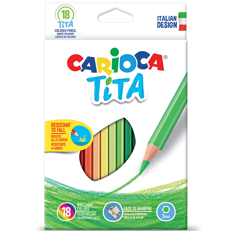 Карандаши CARIOCA Teta, 18 цветов купить с доставкой на дом, цены в ...