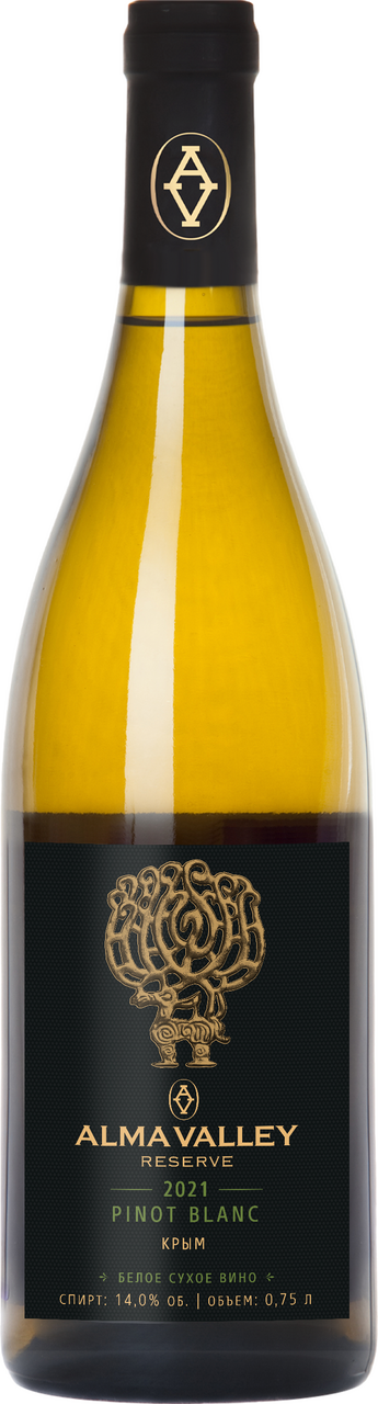 Изображение товара Вино Alma Valley Pinot Blanc Reserve белое сухое 0,75 л Крым