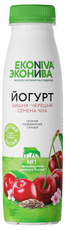 Йогурт питьевой Эконива с вишней, черешней и семенами чиа 2.5%, 300г