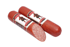 Колбаса Ангарский мясокомбинат Сервелат Барский полукопченая, 470г