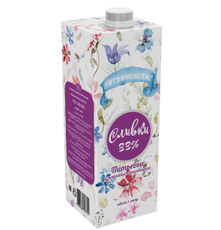 Сливки Фермерское Литвиновское ультрапастеризованные 33%, 1л