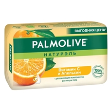 Мыло туалетное твердое Palmolive Натурэль Витамин С и Апельсин для лица и тела, 150г