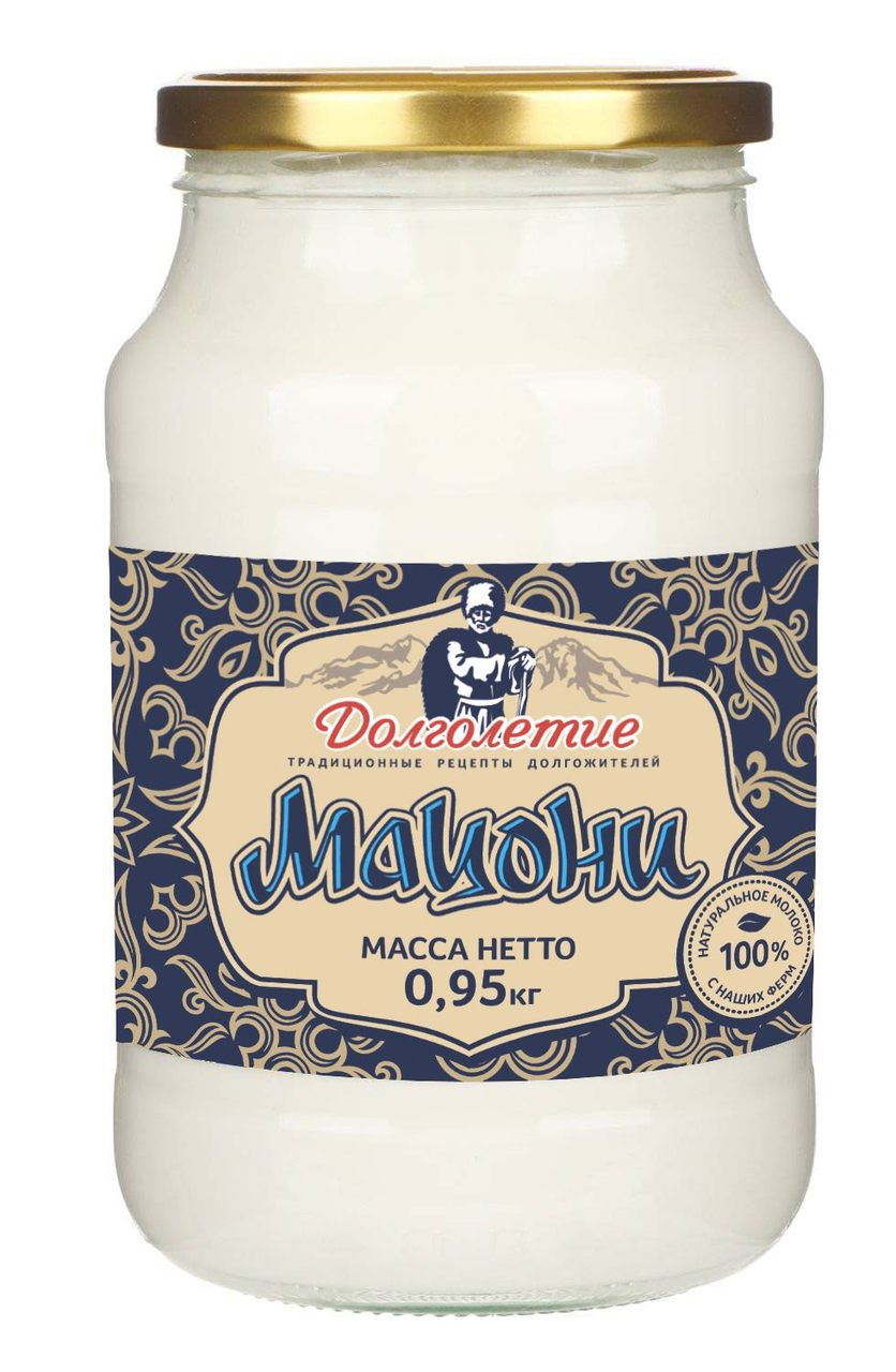 Продукт Долголетие Мацони кисломолочный 3.6-4.2%, 950г