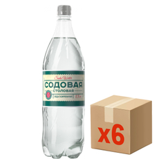 Вода Содовая столовая питьевая газированная, 1.5л x 6 шт