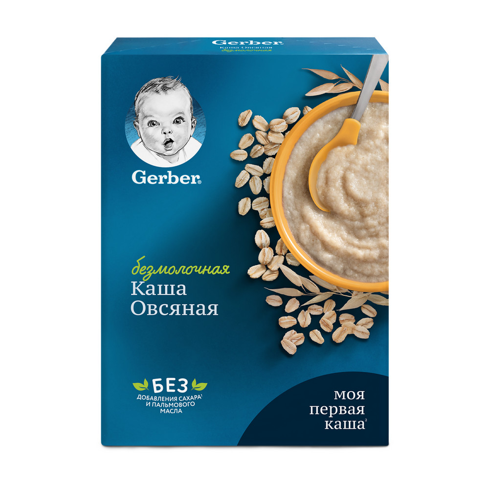 Изображение товара Каша безмолочная детская Gerber Овсяная с 5 месяцев, 180г