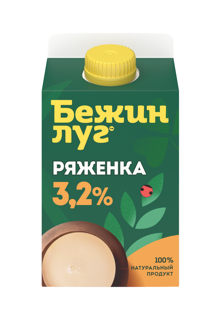 Ряженка Бежин луг 3.2%, 450г купить с доставкой на дом, цены в  интернет-магазине