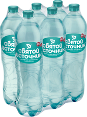 Вода Святой Источник Активные минералы газированная обогащенная магнием, 1.5л x 6 шт