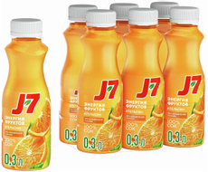 Сок J7 апельсин с мякотью, 300мл х 6 шт