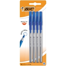 Ручки шариковые BIC Round Stic Exact синие 0.7мм, 4шт