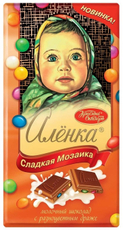 Шоколад Аленка Красный Октябрь молочный с драже, 90г