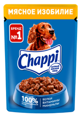 Корм влажный Chappi Сытный мясной обед Мясное изобилие для собак, 85г
