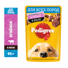 Корм влажный Pedigree желе для собак с ягненком, 85г