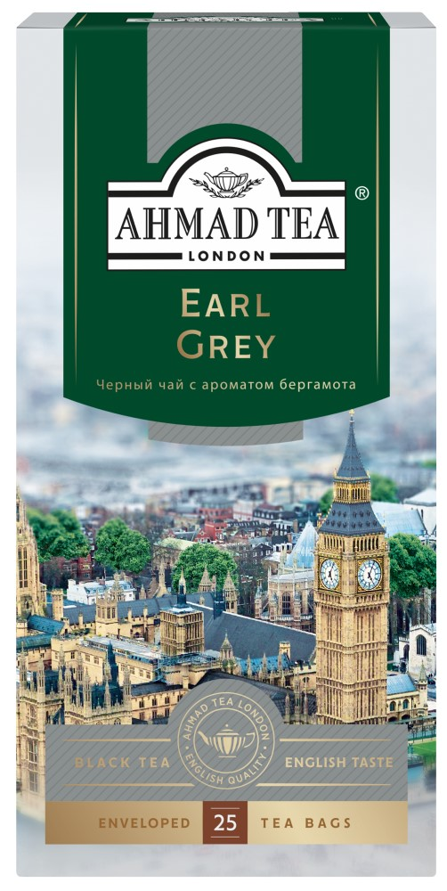 Изображение товара Чай Ahmad Tea Earl Grey черный с ароматом бергамота (2г х 25 пак), 50г