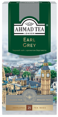 Чай Ahmad Tea Earl Grey черный с ароматом бергамота (2г х 25 пак), 50г