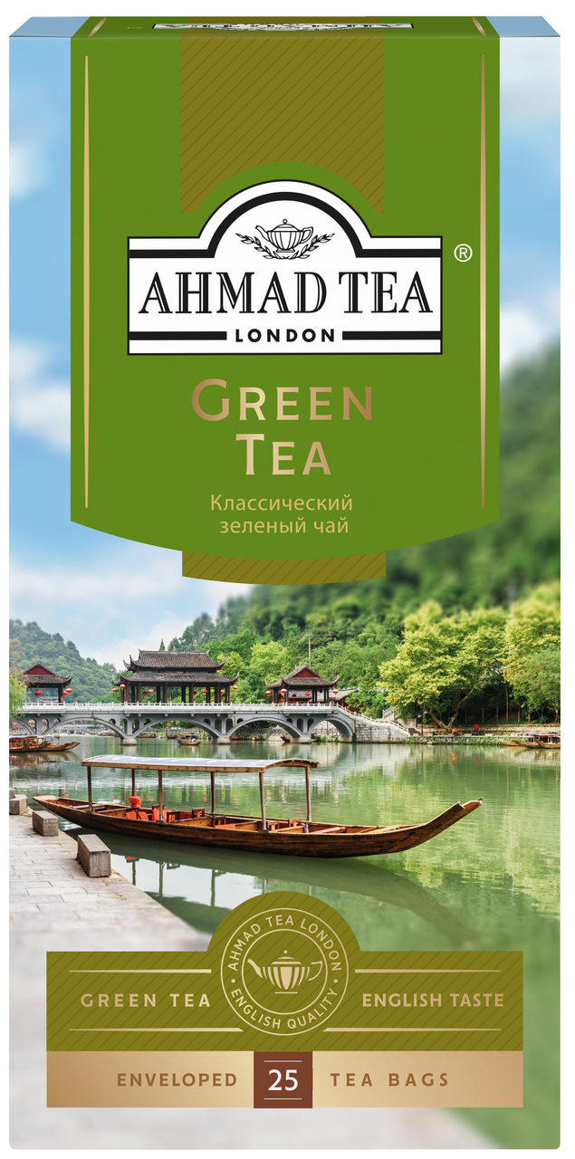 Чай Ahmad Tea Green Tea зеленый (2г х 25 пак), 50г
