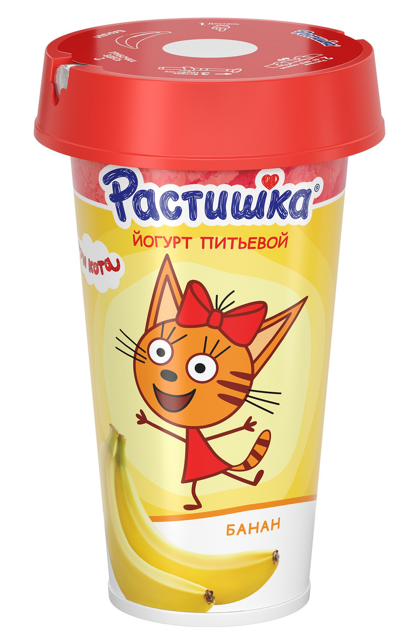 Йогурт питьевой детский Растишка Банан 2.8% с 3 лет, 190г