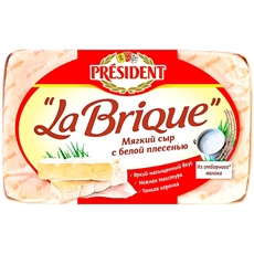 Сыр President La Brique с белой плесенью мягкий 45%, 200г