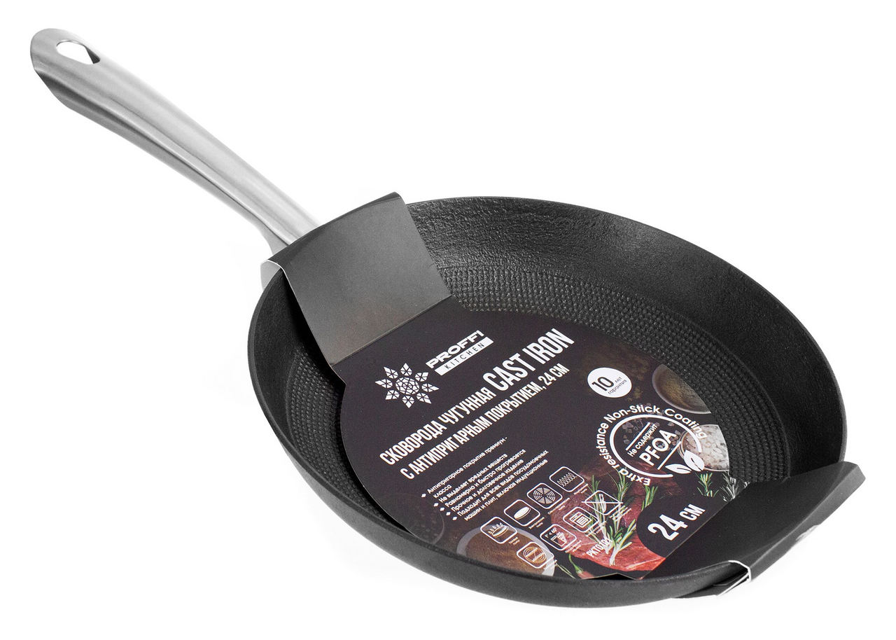 Изображение товара Сковорода Proffi kitchen Cast iron чугунная, 24см