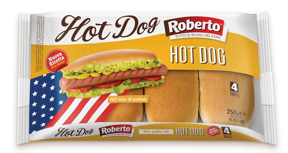 Булочки для хот-догов Roberto (62.5г x 4шт), 250г