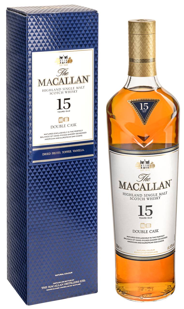 Изображение товара Виски шотландский Macallan Double Cask 15 лет в подарочной упаковке, 0.7л