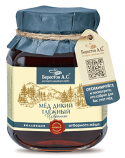 Мед Берестов А.С. натуральный Дикий Таежный, 500г