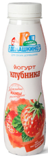 Йогурт Село Домашкино клубника 2%, 270г
