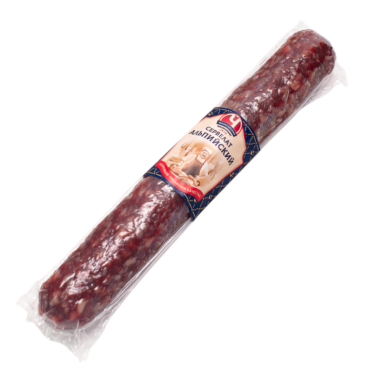 Колбаса ЧМК Сервелат Альпийский сырокопченая, 180г