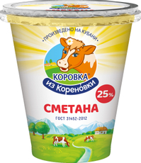 Сметана Коровка из Кореновки 25%, 300г