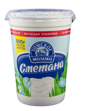 Сметана Томское молоко 10%, 500г