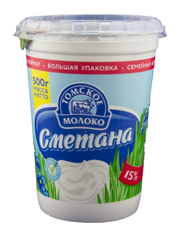 Сметана Томское молоко 15%, 500г