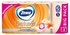 Туалетная бумага Zewa Deluxe Персик 3-слойная, 8 рулонов