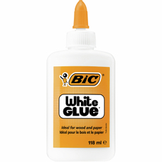 Клей BIC White Glue ПВА для бумаги и дерева, 118мл