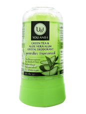 Дезодорант-кристалл U&I Green Tea & Aloe Vera Alum, 80г