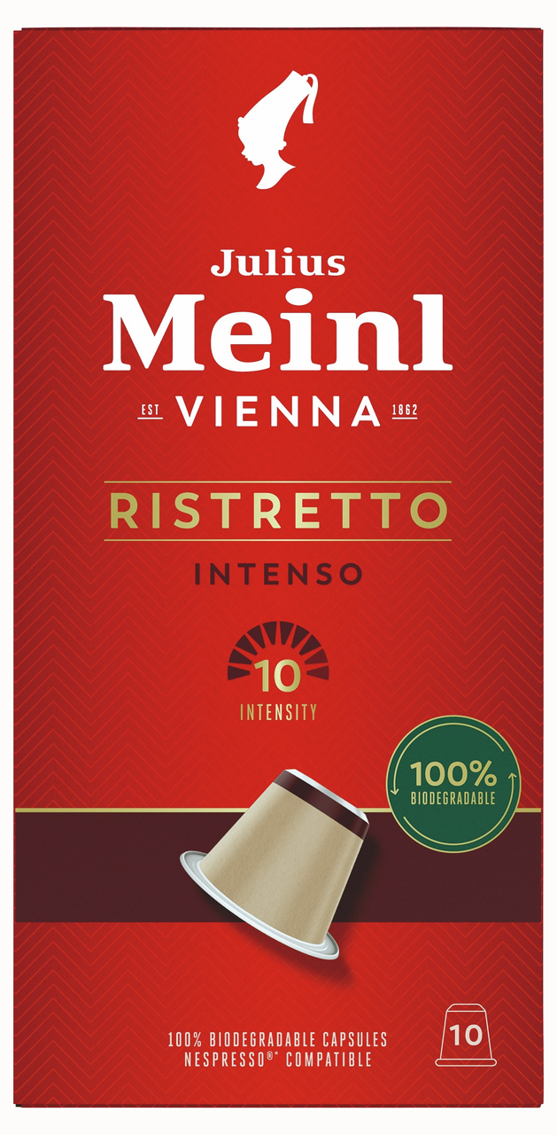 Кофе в капсулах Julius Meinl Ristretto Intenso Bio для кофемашин Nespresso 10шт, 56г