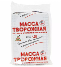 Масса творожная Пискаревское с изюмом 4.5%, 250г