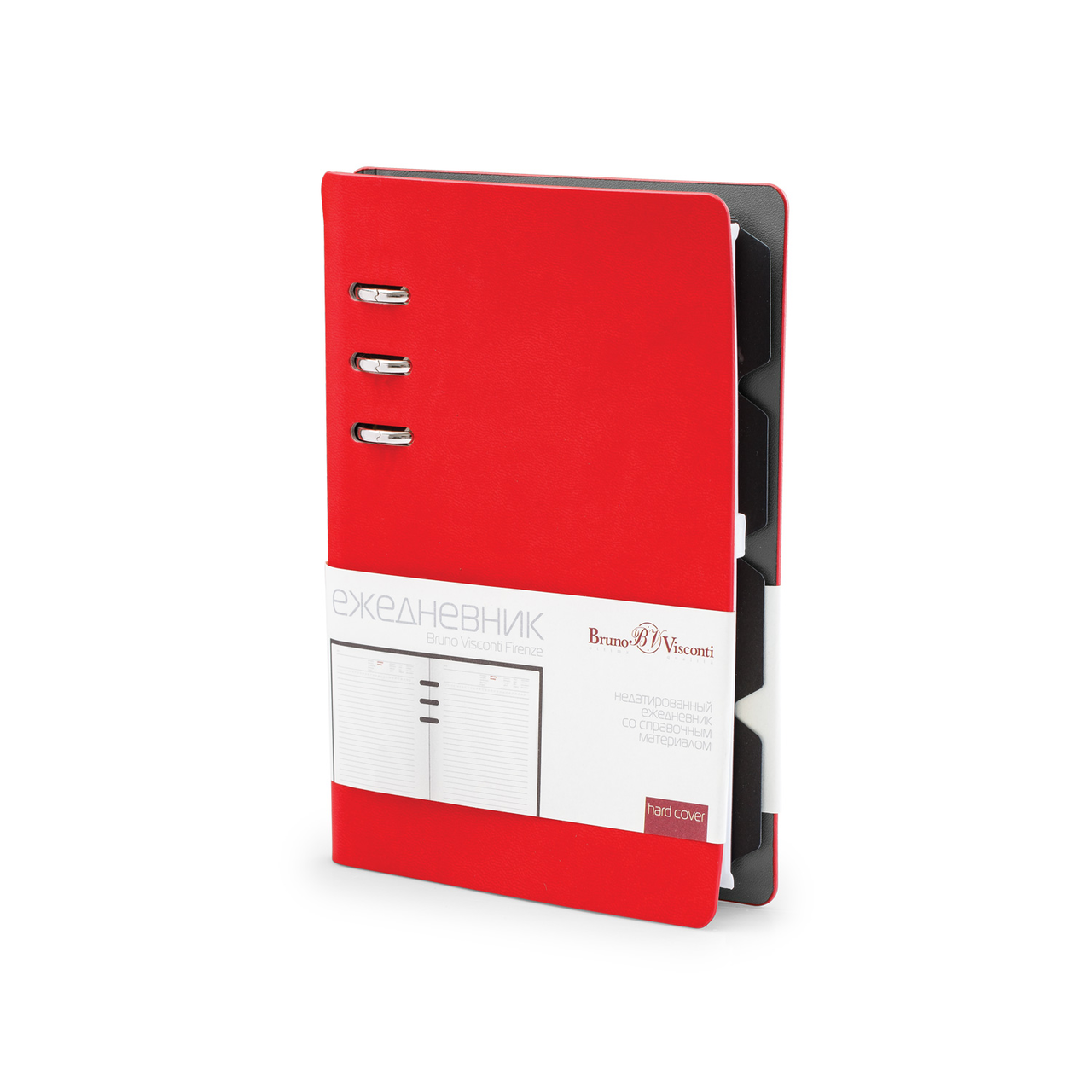 Еженедельник недатированный Bruno Visconti А5 Firenze красный