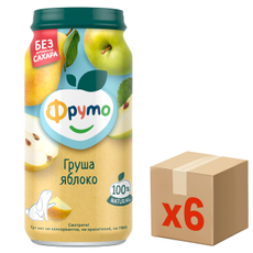 Пюре Фруто Из яблок и груш с 5 месяцев, 250г