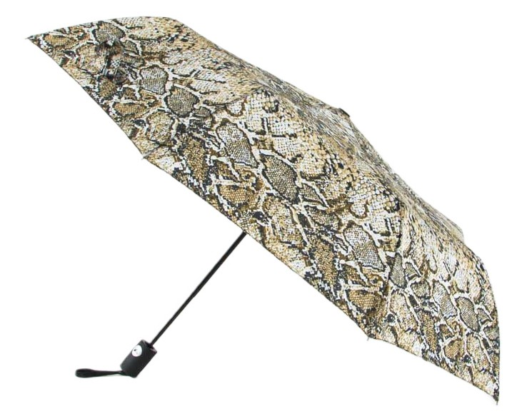 Зонт женский Jin Fine полуавтоматический однотонный африканский принт 3 сложения