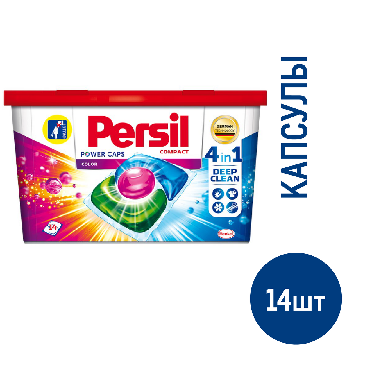 Изображение товара Капсулы для стирки Персил Power Color 14 шт для цветного белья