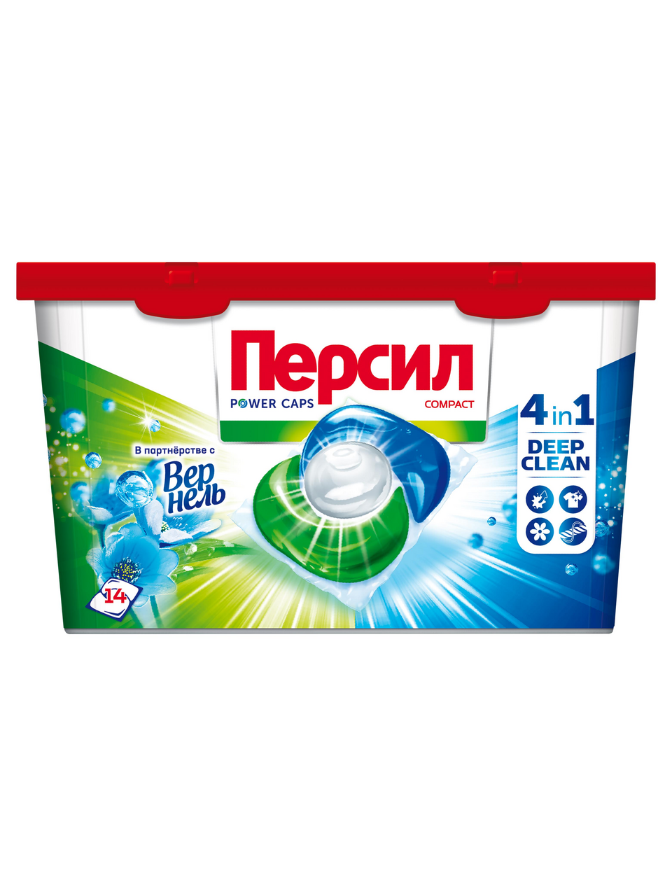 Изображение товара Капсулы для стирки Персил Power Свежесть, 14 шт – эффективное моющее средство