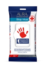 Салфетки влажные Aura Stop Virus, 48 листов
