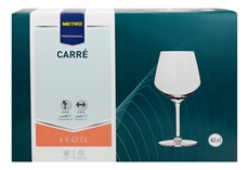 METRO PROFESSIONAL Набор бокалов для красного вина Carree, 420мл х 6шт
